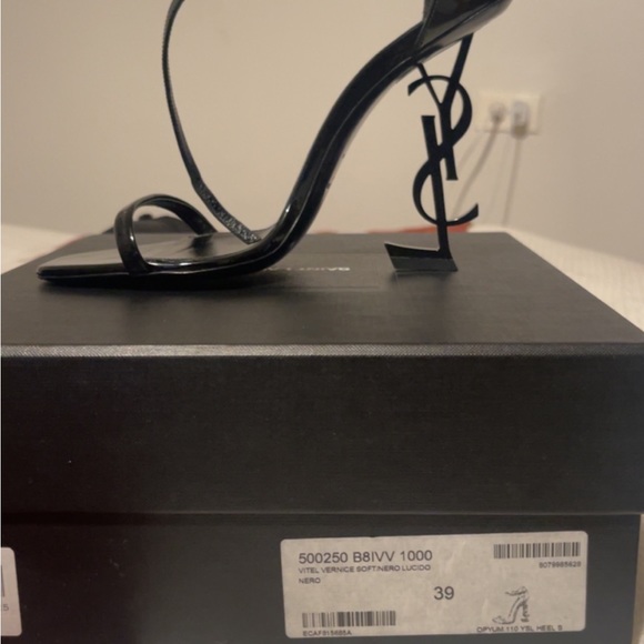 Saint Laurent YSL Opyum 110mm Black Patent Sandals – Size - Picture 2 of 3